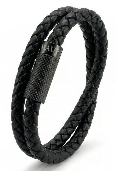 Leren wikkelarmband Mauro Vinci Tico - 19,5cm lengte lederen armbanden met geschenkverpakking.