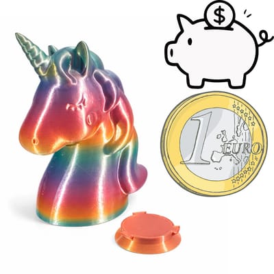 Unicorn Spaarpot Groot – Eenhoorn Piggy Bank voor Kinderen – Decoratieve Spaarpot – Kinderkamer Accessoire – 10 × 13 × 18 cm – Silk Rainbow