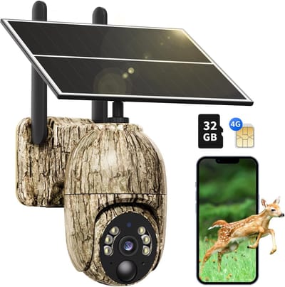 4G LTE Wildcamera met zonne-energie en simkaart voor buitengebruik