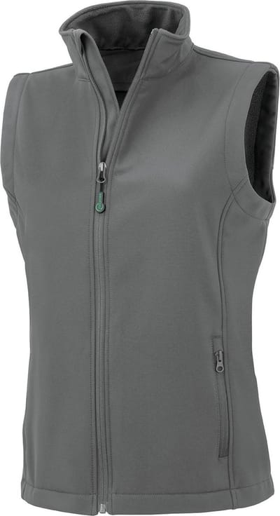 Result Women´s Recycled 2-Layer Printable Softshell Bodywarmer RT902F - Workguard Grey - L