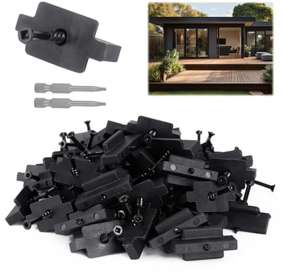 Verborgen Bevestigingsmiddelen - Composiet Clips - Terras Maken - Nylon Hoge Dichtheid - 250 Stuks - Zwart