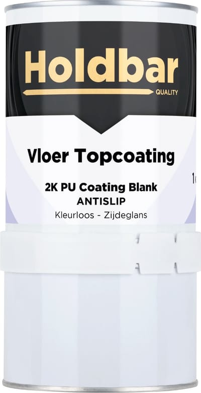 Holdbar Vloer Topcoating Zijdeglans Antislip 1 kg - Vloerverf - Transparant - Glashelder - Vergeelt niet - Slijtvast - UV-bestendig - Voor binnen en buiten - 2 Componenten