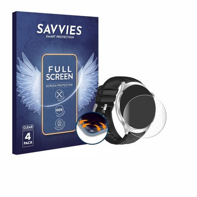 Savvies - Screenprotector voor Knauermann Pro 4 2026 (rond) - Folie Beschermfolie transparant volledig dekking 4 Stuks