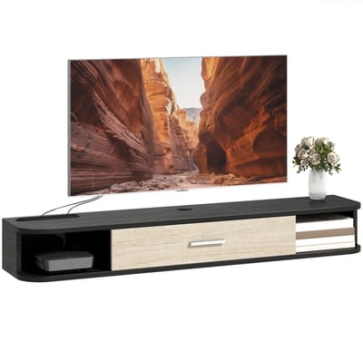 HOMCOM TV-standaard van MDF, 120x26x16 cm, zwart