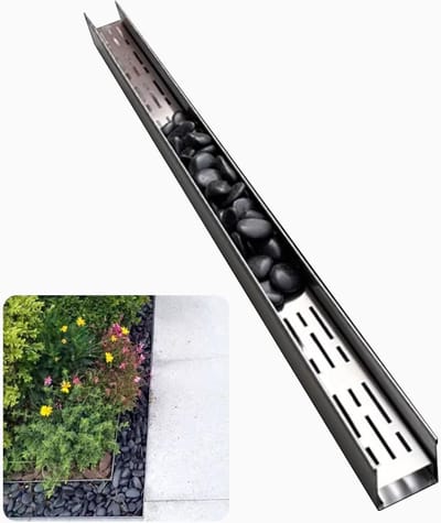 Afdekroosterset U-vorm - Afwateringsgoot - Waterafvoer Buiten - Roestvrij Staal - B65 x H65 cm - Zilver