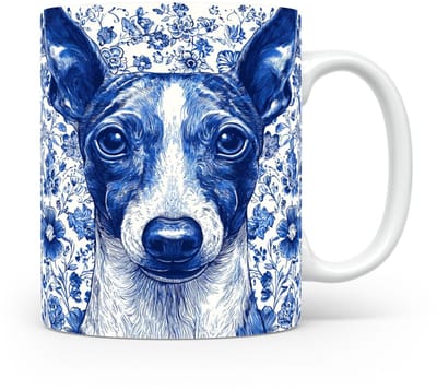 Mok Muntjac hond Beker voor koffie of tas voor thee, cadeau voor dierenliefhebbers, moeder, vader, collega, vriend, vriendin, kantoor, opa, oma, hond, kerst, sinterklaas, verjaardag