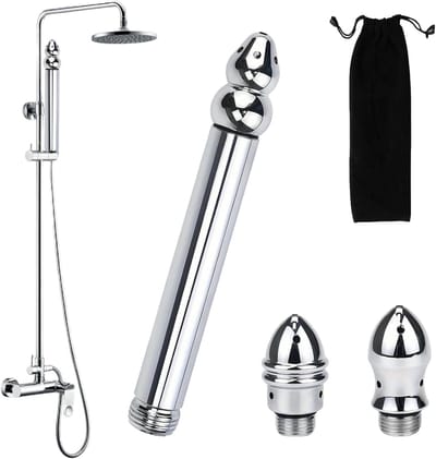 Dailygoods- Doucheset Aluminium - 3-delige Inloopset - Douchekop - Antislip Design - Duurzaam - Inclusief Draagtas