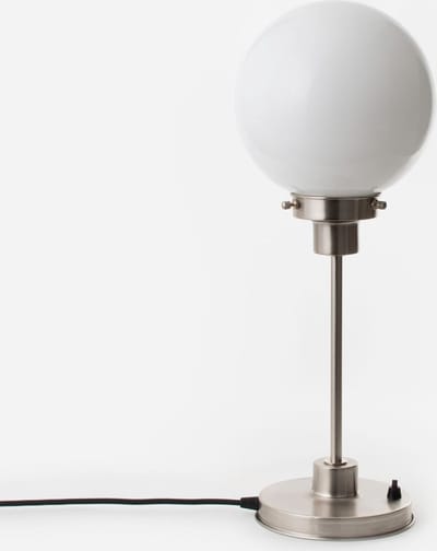 Slanke Tafellamp Bol Ø 20 20's Matnikkel - Art Deco Trade