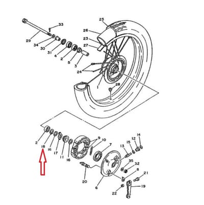 Clips de bague d'entraineur de compteur pour moto Yamaha 125 DTMX 1986 99009-20400