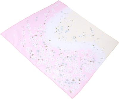 Japanse Zakdoek - Bloemen Patroon - Dagelijks Gebruik - Zacht Katoen - 45x45 cm - Wit