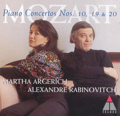 CD MOZART, ARGERICH; RABINOVITCH - Mozart: Pianoconcerten nr.. 10, 19 4509984072 Teldec 1999 Duitsland Klassiek Gebruikt