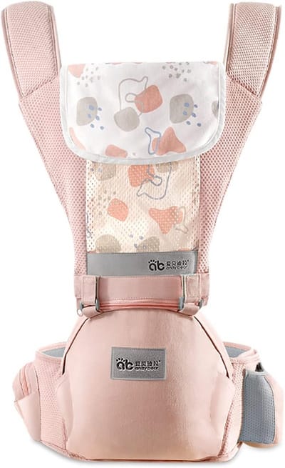 Babydrager Heupzitje - Ergonomische Draagzak - Baby Vervoeren - Verstelbaar 0-36 Maanden - Tot 30 KG - Roze