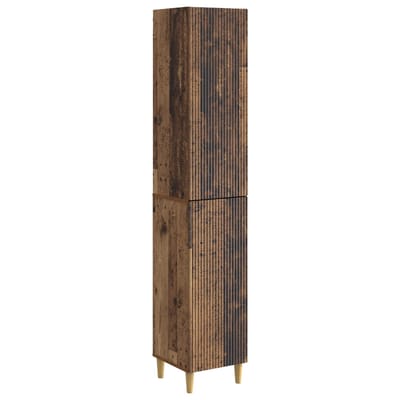 vidaXL - Kast - Set - 2 - st - Oud - hout - Bewerkt - hout
