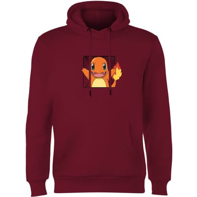Pokémon Pokédex Charmander #0004 Hoodie - Burgundy - S
