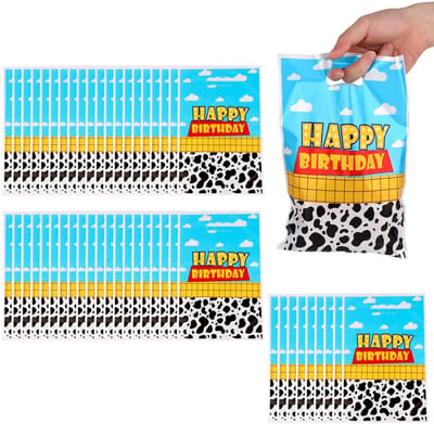 Dailygoods - 50 Stuks Cartoon Story Party Favor Bags - Blauwe Lucht en Witte Wolk Goodie Bags voor Kinderen