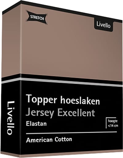 Livello Hoeslaken Topper Jersey Excellent Brown 250 gr 140x200 t/m 160x220