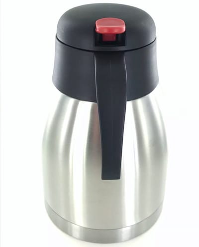 Tobeyz – 2.0L Dubbelwandige RVS Thermoskan – Warm & Koud Isolerend – Luxe Isoleerkan met Handige Schenkknop / Drukdop – Ideaal voor Thuis, Kantoor & Outdoor Gebruik – Thee, Koffie Thermoskan - Zilver