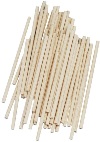 Rayher hobby materialen Knutselhoutjes - 360x stuks - naturel - 10 x 4 mm - Houten vormen knutselen