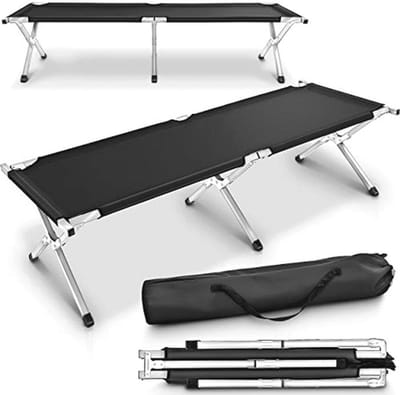 XXL Campingbed 210 x 90 cm - Veldbed Metalen Buis - Belastbaarheid 150kg