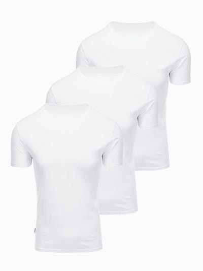 OMBRE T-shirt - Regular Fit - Korte Mouw - Effen Wit L