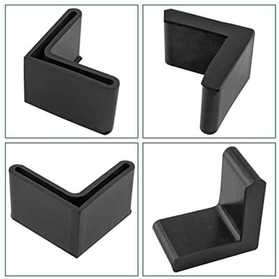 Rubberen Hoekijzeren Eindkappen - 20 Stuks 1-9/16 inch Meubel Voetpads