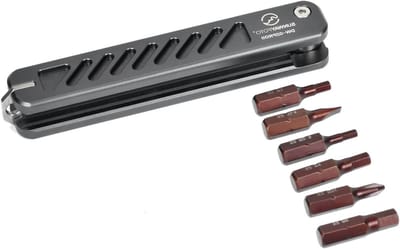 Opvouwbare Gereedschapsset - Multitool Sleutelhanger - Dagelijks Onderhoud - CNC Gefreesd Aluminium - 10.4 cm Lengte - Zwart