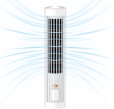 KZQ Mini Draagbare Handventilator - 100 Snelheden - 29000 TPM - USB Oplaadbaar - Met LED Display - Voor Reizen Buiten Make-up - Wit