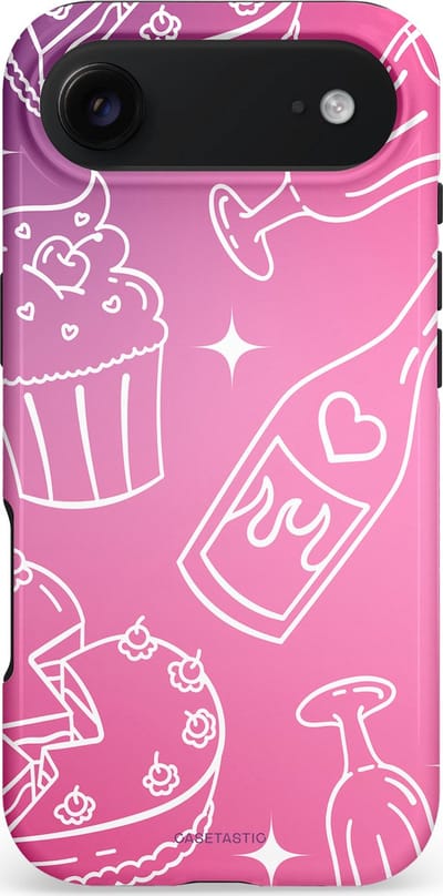 Casetastic hoesje geschikt voor Apple iPhone Air - MagSafe - Dubbellaagse bescherming - Roze Gebakfeest - Fashion Case - Roze Lila