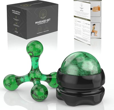 Massage Set voor Wellness en Ontspanning - Triggerpoint Drukker en Roterende Massagebal voor Fysiotherapie