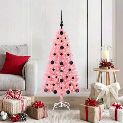 vidaXL - Kerstboom - Roze - 120 - cm - PVC