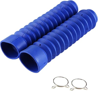 Motor Balg Paar - Vork Beschermer - Motor Bescherming - Duurzaam Kunststof - 205x42mm - Blauw