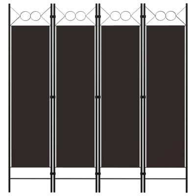 vidaXL - Kamerscherm - met - 4 - panelen - 160x180 - cm - bruin