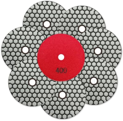Polijstpads Diamant - Schuurpads Set - Droog Polijsten - Korrel 400 - 100 mm Diameter
