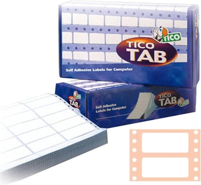 Tico TAB1-0893 printeretiket Wit Zelfklevend printerlabel