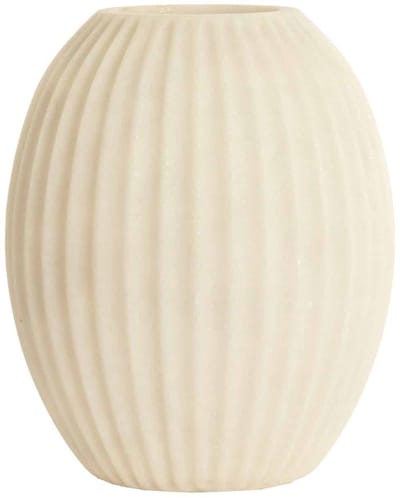 Light & Living Vaas Miralli - Crème - 30x19.5x36cm - Kunststof - Modern - Bloemenvaas - Woondecoratie - Decoratieve vaas voor woonkamer of slaapkamer