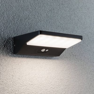 LED-wandarmatuur voor buiten Ronea Schemergestuurde bewegingsmelder (IR) IP44 180x150 mm 3000K 7,4W 400lm 230V Donkergrijs Aluminium