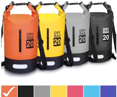 Famanu – Waterdichte tas met lange verstelbare beugel - voor kajakken - boottochten - kano/vissen/rafting/zwemmen/snowboarden - 5 l - 10 l - 20 l - 30 l - oranje