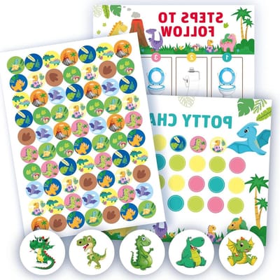 Zindelijkheidstrainingskaart - Beloningsstickers - Peuter Training - Magische Kleurverandering - 10 Stuks - Kleurrijk