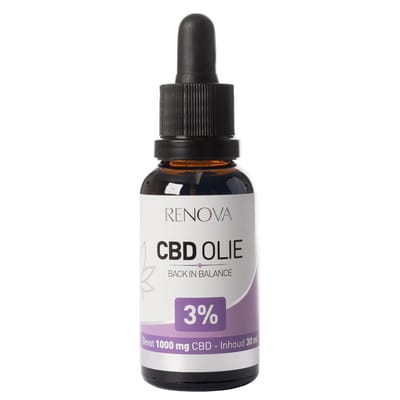 Renova CBD olie 3% 30ml - 1000mg CBD - cannabidiol - hennepolie