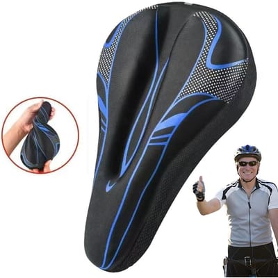 Coussin de selle de vélo, Housse de selle rembourrée en gel de silicone pour vélo pour hommes et femmes, Rembourrage doux réglable