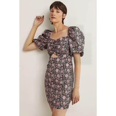 Boden Cut Out Detail Mini Dress Blk Maat: 12R | Mini Jurken Outlet | Dames
