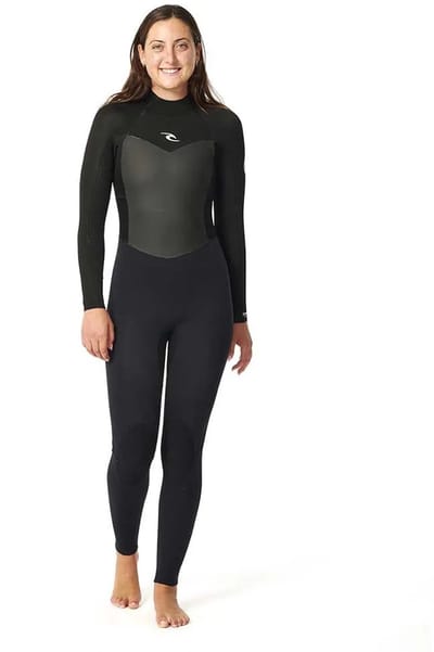2026 Rip Curl Dames Omega 5/3mm Rug Ritssluiting Wetsuit - Blac