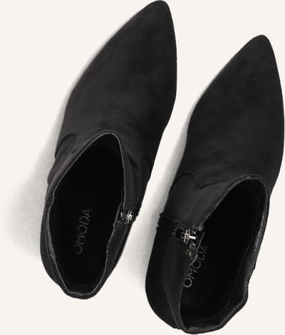 Omoda 0591-2 Enkellaarsjes - Enkelboots met rits - Dames - Zwart - Maat 39