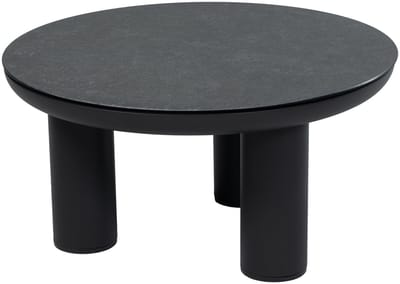 Loungetafel Capri 60øcm | Matt Black & Grey