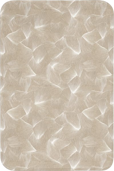 Badmat 60x90 cm - Antislip - Organisch - Textuur - Beige - Badmatten voor badkamer - Badkamermat - Douchemat - Badkamer mat