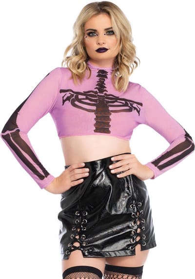 Dames top Leg Avenue Skeleton Mesh