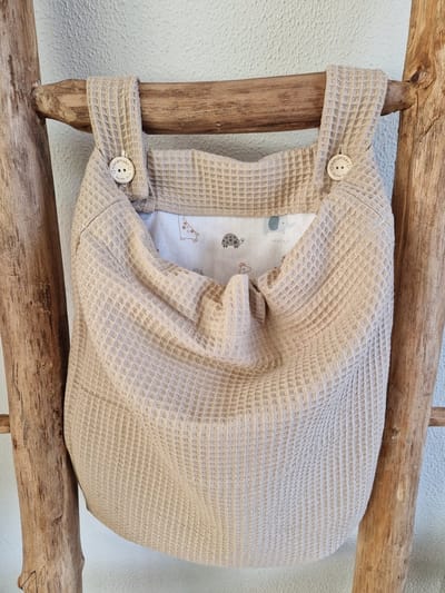 Boxzak baby Zand/Safari – opbergzak box – box organizer – 40x50 cm – handgemaakt – babykamer accessoire Baby Creaties