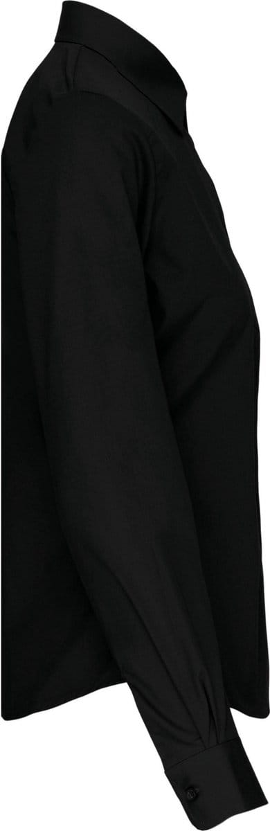 Kariban Dames poplin blouse lange mouwen K542 - Black - 3XL