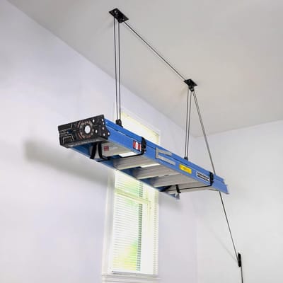 Plafond Ladder Opslag Katrol - Hoogwaardige Indoor Overhead Hijstoestelsysteem voor Efficiënte Opslag van Ladder