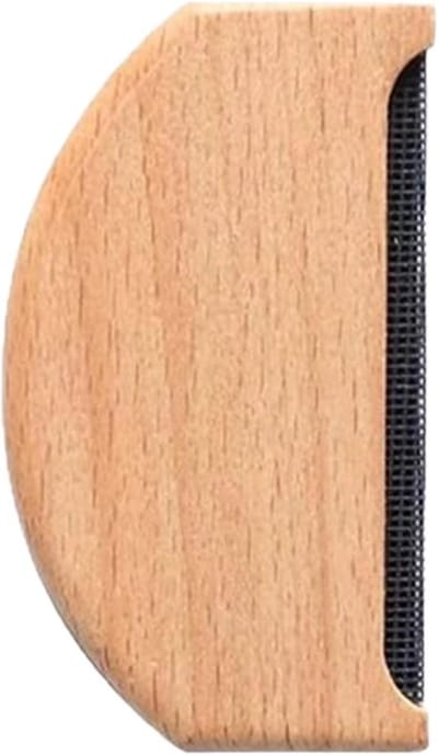 Pluisscheerapparaat Kleding - Lintverwijderaar Stof - Kleding Onderhoud - Handmatig Beukenhout - 7.7 x 4.5 cm - Bruin
